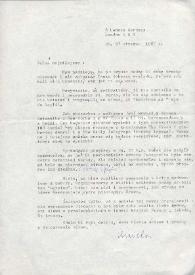 Carta dirigida a Aniela Rubinstein. Londres (Inglaterra), 27-01-1987