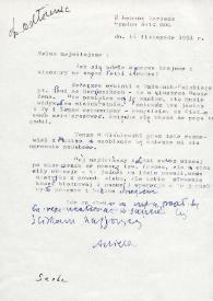 Carta dirigida a Aniela Rubinstein. Londres (Inglaterra), 14-11-1991