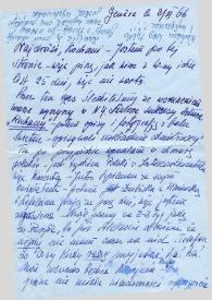 Carta dirigida a Aniela Rubinstein. Ginebra (Suiza), 02-03-1966