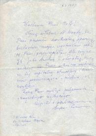 Carta dirigida a Aniela Rubinstein, 08-04-1947
