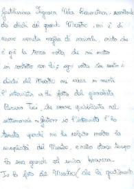 Carta dirigida a Aniela Rubinstein. Casale Monferrato (Piamonte), 28-07-1989
