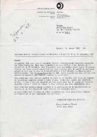 Carta dirigida a Aniela Rubinstein. Boswil (Alemania), 13-01-1988