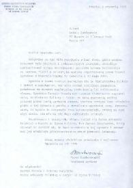 Carta dirigida a Aniela Rubinstein. Cracovia (Polonia), 05-01-1989