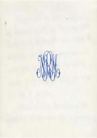 Tarjeta dirigida a Aniela y Arthur Rubinstein. Borough Hills (California), 21-10-1975
