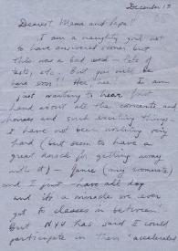 Carta dirigida a Aniela y Arthur Rubinstein. Nueva York, 13-12-1965