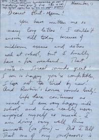 Carta dirigida a Aniela Rubinstein. Nueva York, 11-11-1966