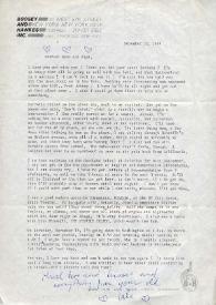Carta dirigida a Aniela y Arthur Rubinstein. Nueva York, 12-11-1969