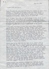 Carta dirigida a Aniela y Arthur Rubinstein. Nueva York, 10-06-1970