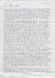 Carta dirigida a Aniela y Arthur Rubinstein. Nueva York, 29-07-1970