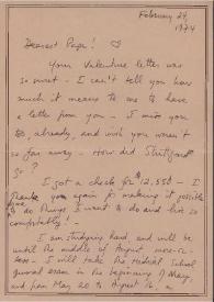 Carta dirigida a Arthur Rubinstein. Nueva York, 24-02-1974