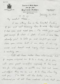 Carta dirigida a Aniela Rubinstein. Nueva York, 31-01-1975