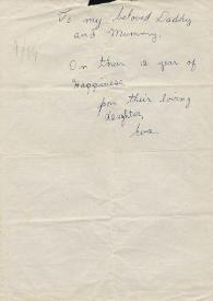 Carta dirigida a Aniela y Arthur Rubinstein, 27-07-1944