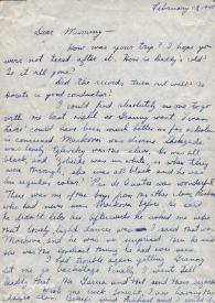 Carta dirigida a Aniela Rubinstein. Beverly Hills, California (Estados Unidos), 13-02-1947