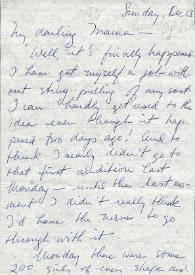Carta dirigida a Aniela Rubinstein. Nueva York (Estados Unidos), 13-12-1953