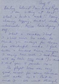 Carta dirigida a Aniela y Arthur Rubinstein. Nueva York (Estados Unidos), 04, 05-08-1956