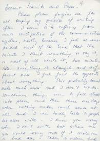 Carta dirigida a Aniela y Arthur Rubinstein. New Haven, Connecticut (Estados Unidos), 24-07-1962