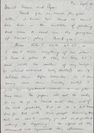 Carta dirigida a Aniela y Arthur Rubinstein. Nueva York, (Estados Unidos), 20-09-1968