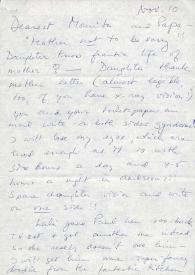 Carta dirigida a Aniela y Arthur Rubinstein. Nueva York (Estados Unidos), 10-11-1968