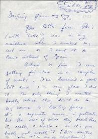 Carta dirigida a Aniela y Arthur Rubinstein. Nueva York (Estados Unidos), 13-12-1968