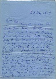 Carta a Kathryn Cardwell. París (Francia), 28-05-1958