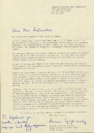 Carta dirigida a Aniela Rubinstein. Bel Air, California (Estados Unidos), 19-05-1982