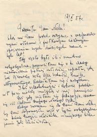 Carta dirigida a Aniela Rubinstein, 17-10-1957