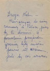 Carta dirigida a Aniela Rubinstein, 25-08-1958