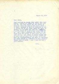 Carta dirigida a Alina Rubinstein, 21-08-1970