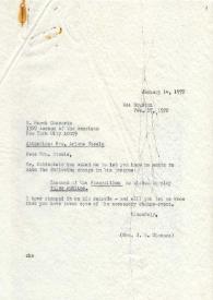 Carta dirigida a Arlene Steele. Nueva York, 14-01-1972