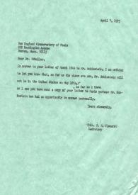 Carta a Schuller, 07-04-1975