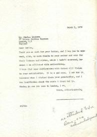 Carta dirigida a Carlos Eastman, 02-03-1972
