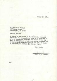 Carta a Orville H. Bullitt, 29-01-1971