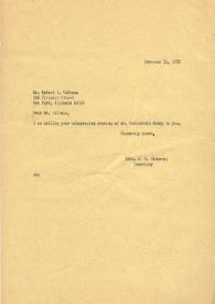 Carta a Robert K. Gibbons, 14-02-1972