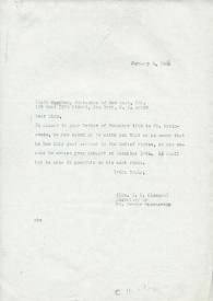 Carta dirigida a Bernard L. Kapell (The Youth Symphony Orchestra of New York). Nueva York, 06-01-1969