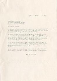 Carta dirigida a Arlene J. Michna. Zakopane, 27-02-1975