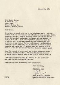 Carta a Muriel Mussen, 06-01-1971