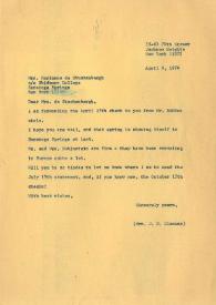 Carta a Marianne de Stuckenbergh, 09-04-1974