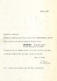 Carta dirigida a Aniela Rubinstein, 24-06-1978