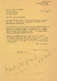 Carta a Marianne de Stuckenbergh. Nueva York, 18-01-1980