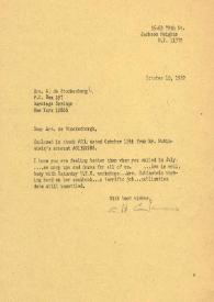 Carta a Marianne de Stuckenbergh. Nueva York, 10-10-1982