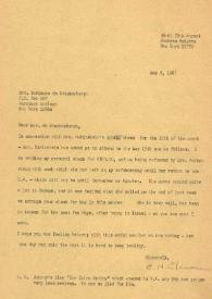 Carta a Marianne de Stuckenbergh. Nueva York, 09-05-1983