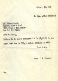 Carta a Herbert Lustig, 25-02-1971