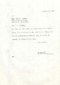 Carta dirigida a Grace Wachman, 13-01-1967