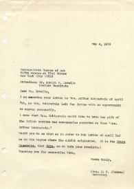 Carta dirigida a Adolph S. Cavallo, 04-05-1970