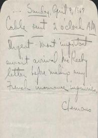 Carta dirigida a Aniela Rubinstein. Nueva York, 09-04-1967