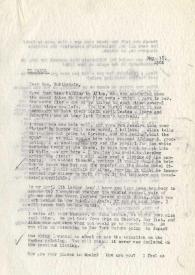 Carta dirigida a Aniela Rubinstein, 18-05-1966