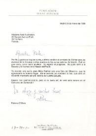 Carta dirigida a Aniela Rubinstein. Madrid (España), 06-03-1995
