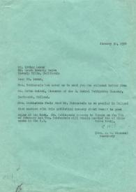 Carta a Irving Lazar, 30-01-1974