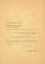 Carta dirigida a Countess Dembinski, 24-01-1966