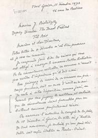 Carta a J. Bistritzky. Ginebra (Suiza), 11-12-1973
